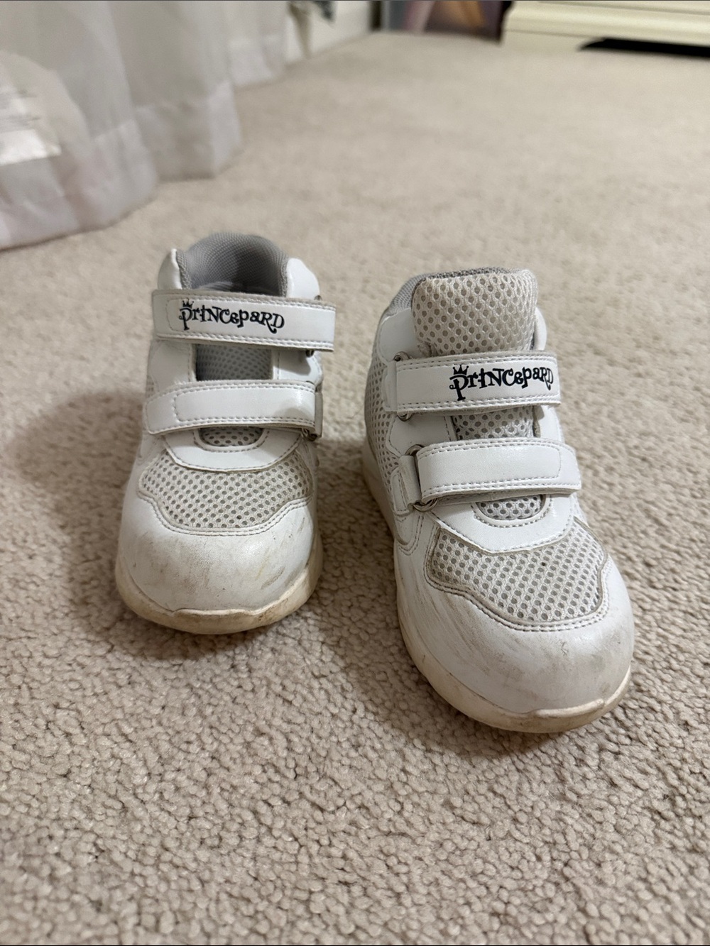 Prince White Kids Velcro Sneaker
